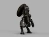 Humanoid Communications Robot with Large Dish Antenna S00740 3D model ...