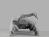 Dark Quadruped Utility Robot with Manipulator Arm S00727 3D model ...
