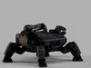 Dark Quadruped Utility Robot with Manipulator Arm S00727 3D model ...