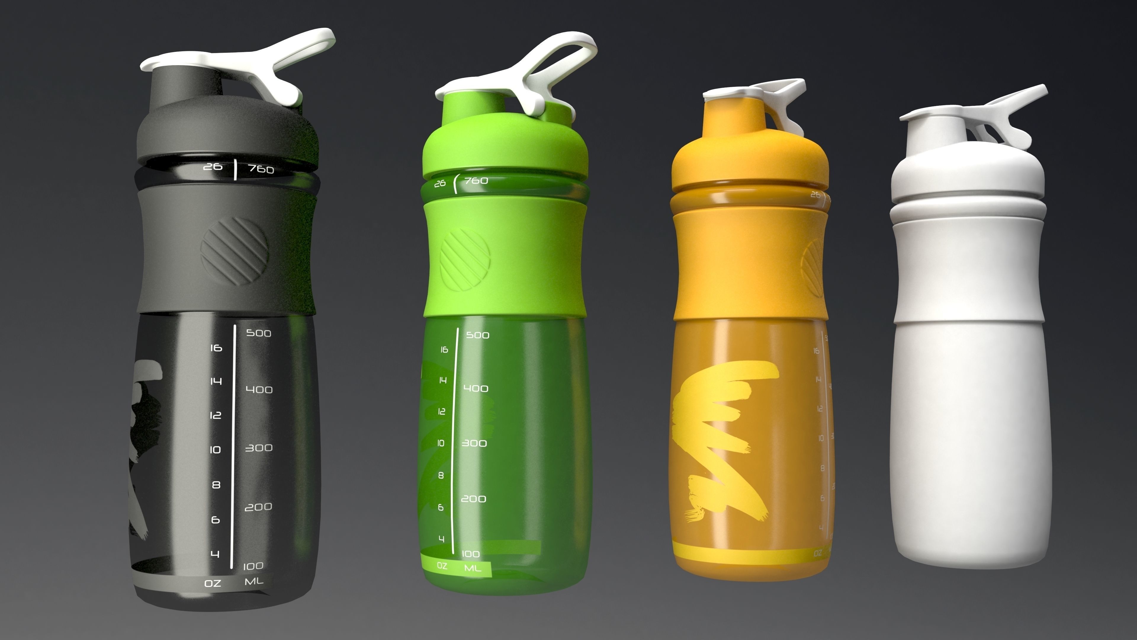 Shaker Bottle 3D model_5