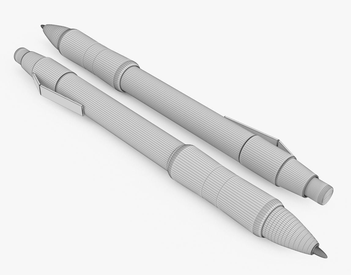 Ballpoint pen 3D model_1