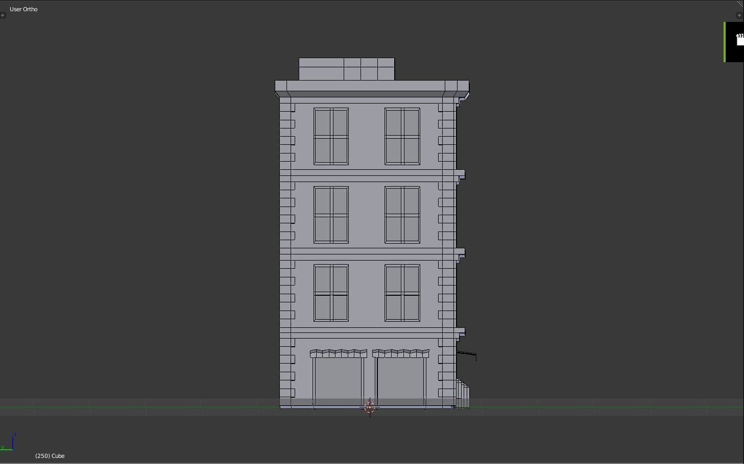 city building Low-poly 3D model_3