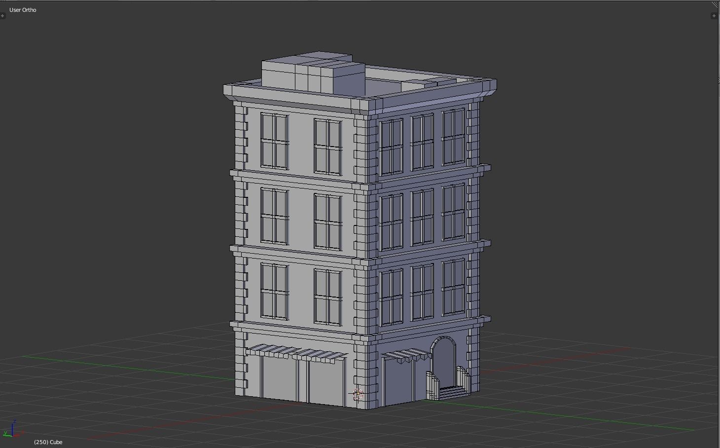 city building Low-poly 3D model_4