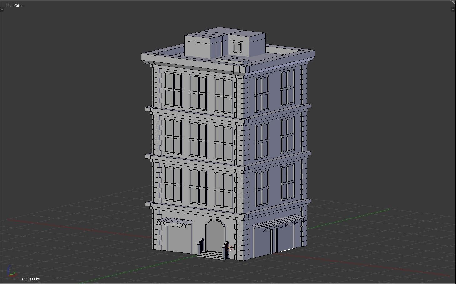 city building Low-poly 3D model_8