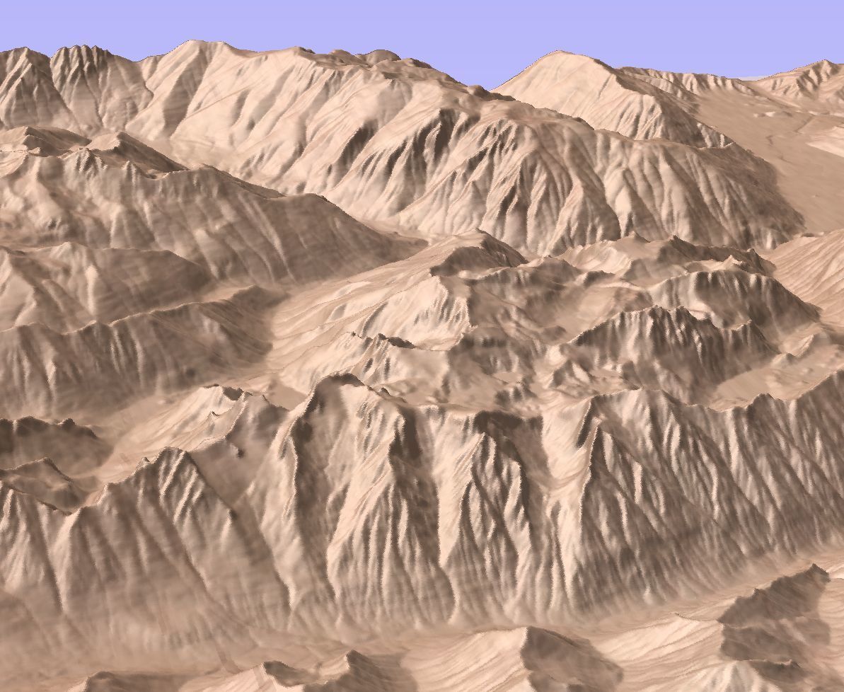 Custom 3d terrain topo model of any place in the world Low-poly 3D model_6