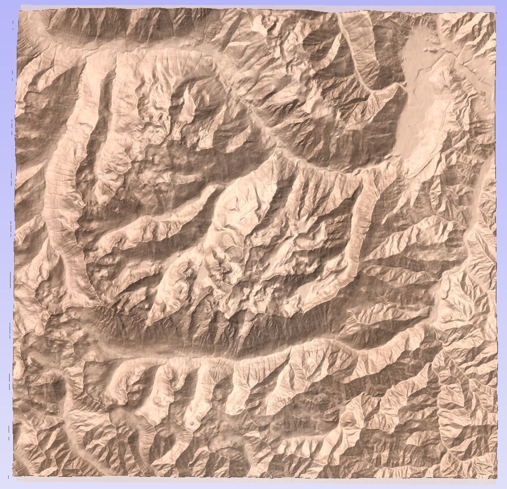 Custom 3d terrain topo model of any place in the world Low-poly 3D model_7