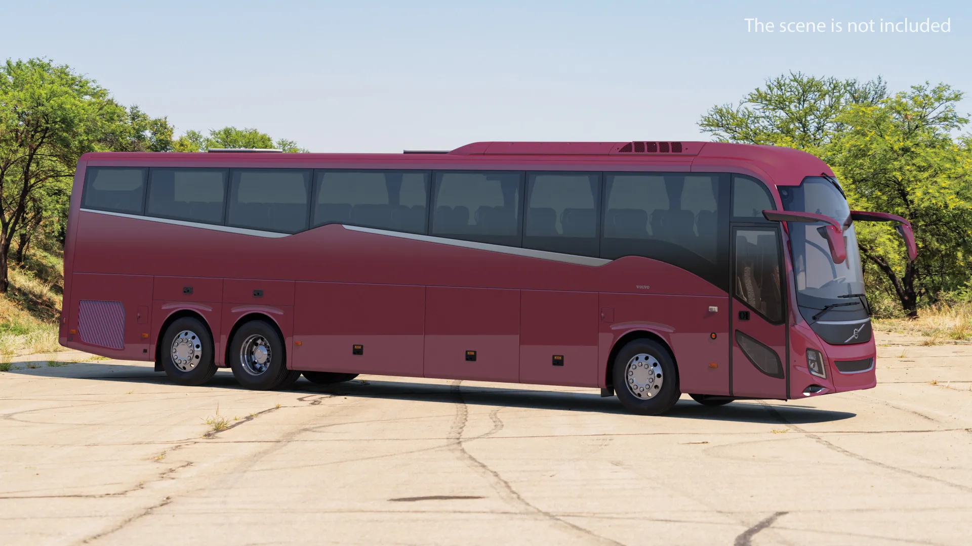 Volvo 9900 Bus Rigged 3D model