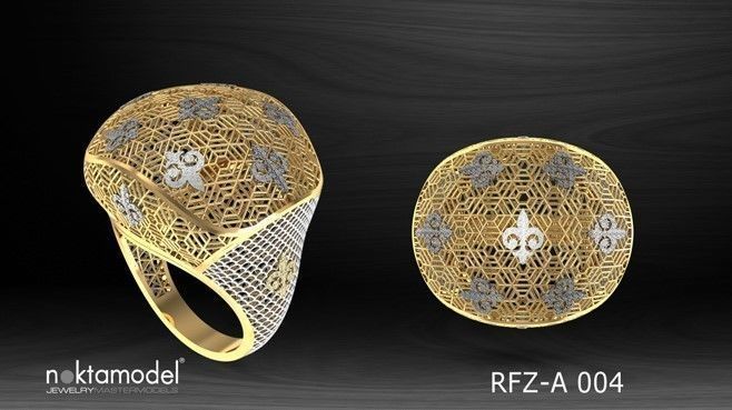 Heavy Turkish Ring  RFZ-A 004 3D print model