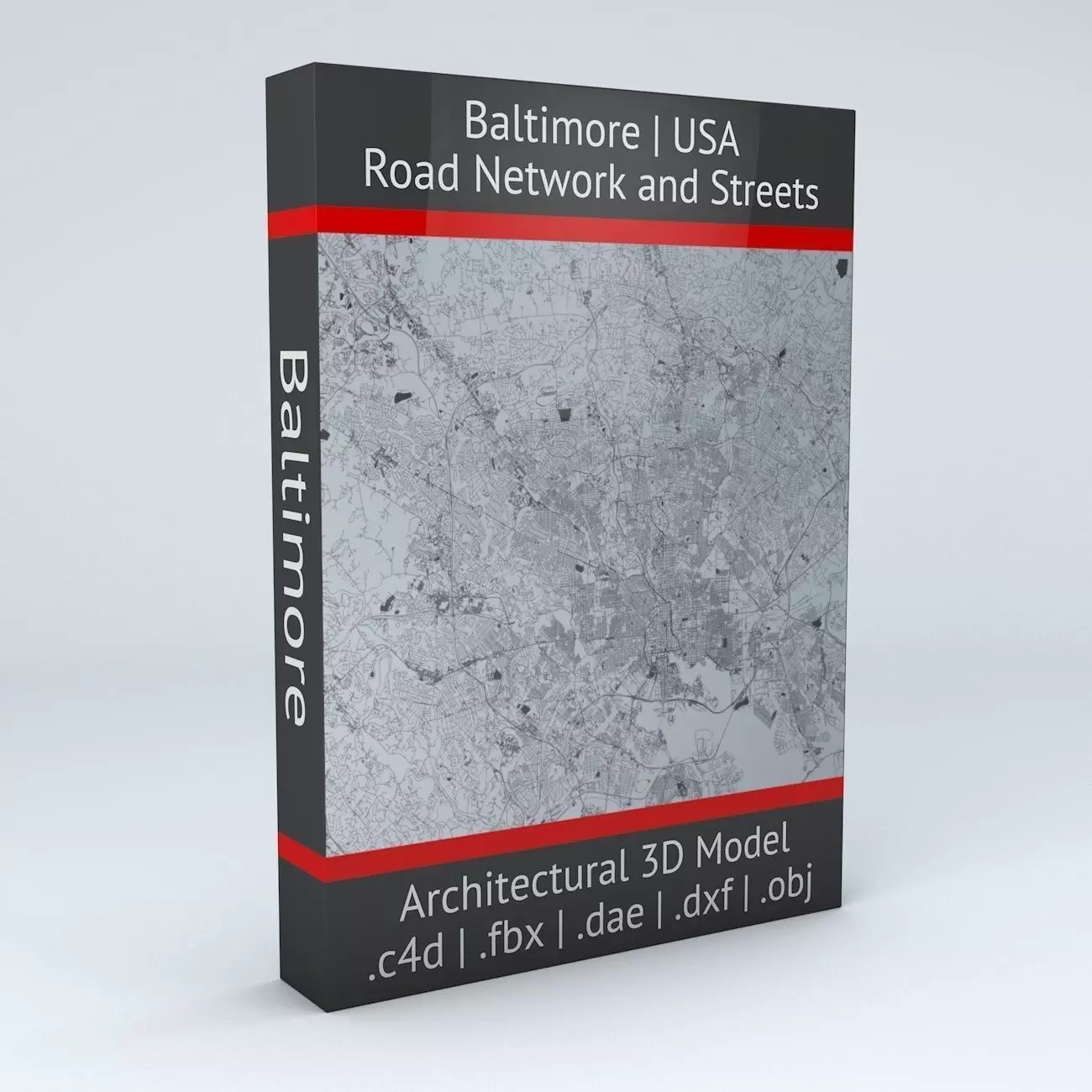 Baltimore Road Network and Streets 3D model_0