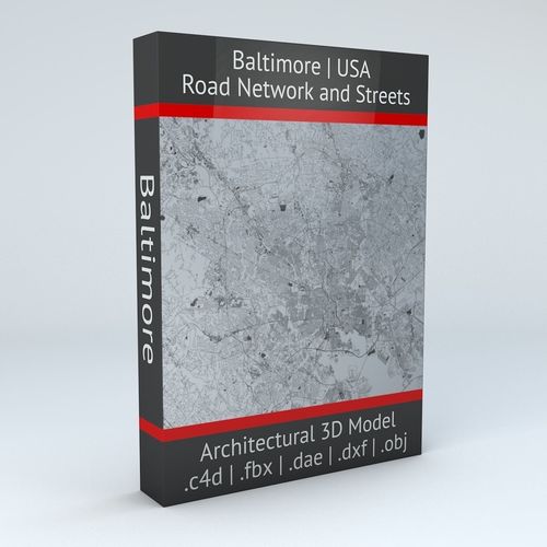 Baltimore Road Network and Streets 3D model