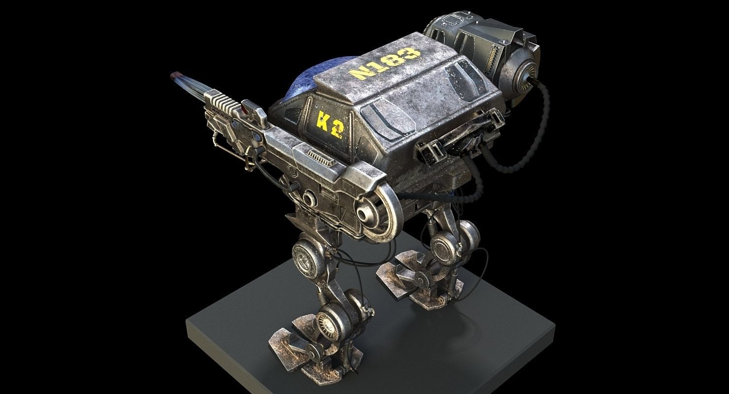 SCI FI MECHA Low-poly 3D model_7