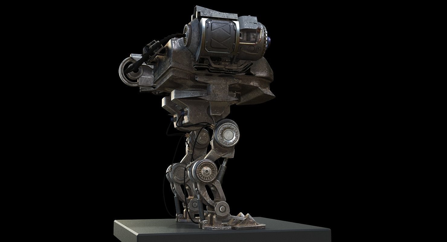 SCI FI MECHA Low-poly 3D model_3