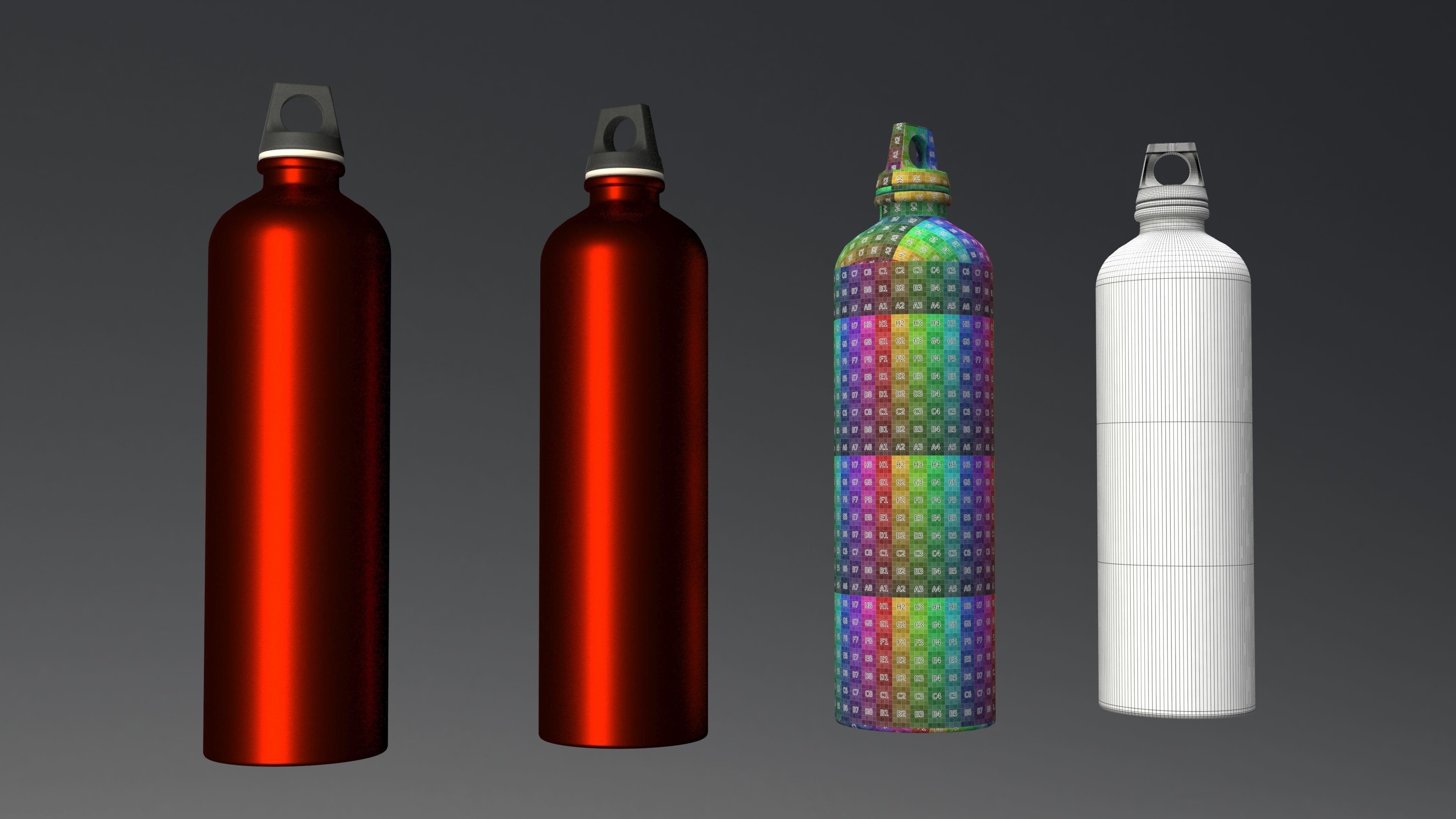 Water Bottle 01 3D model_2