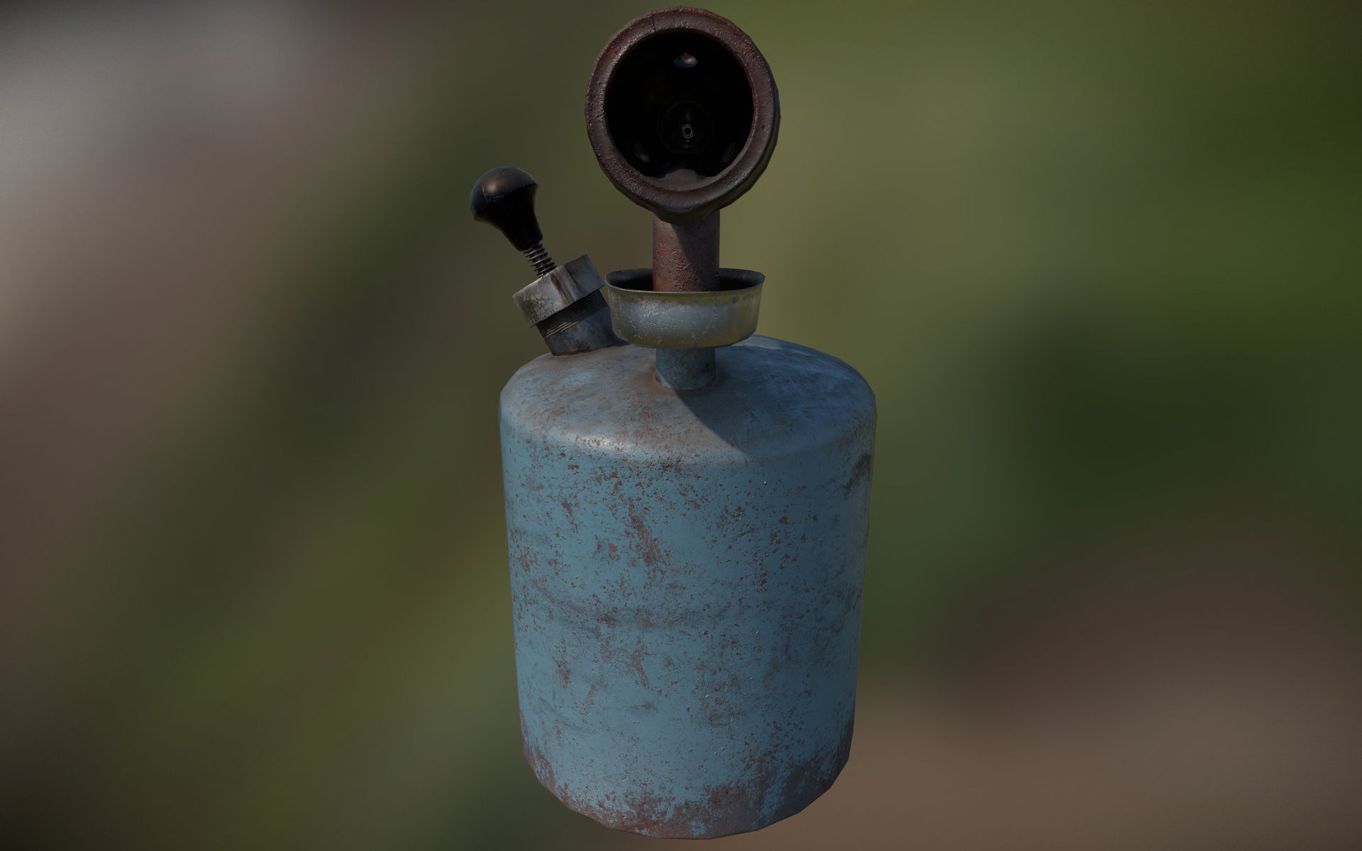 Old Soviet blowlamp Low-poly 3D model_12