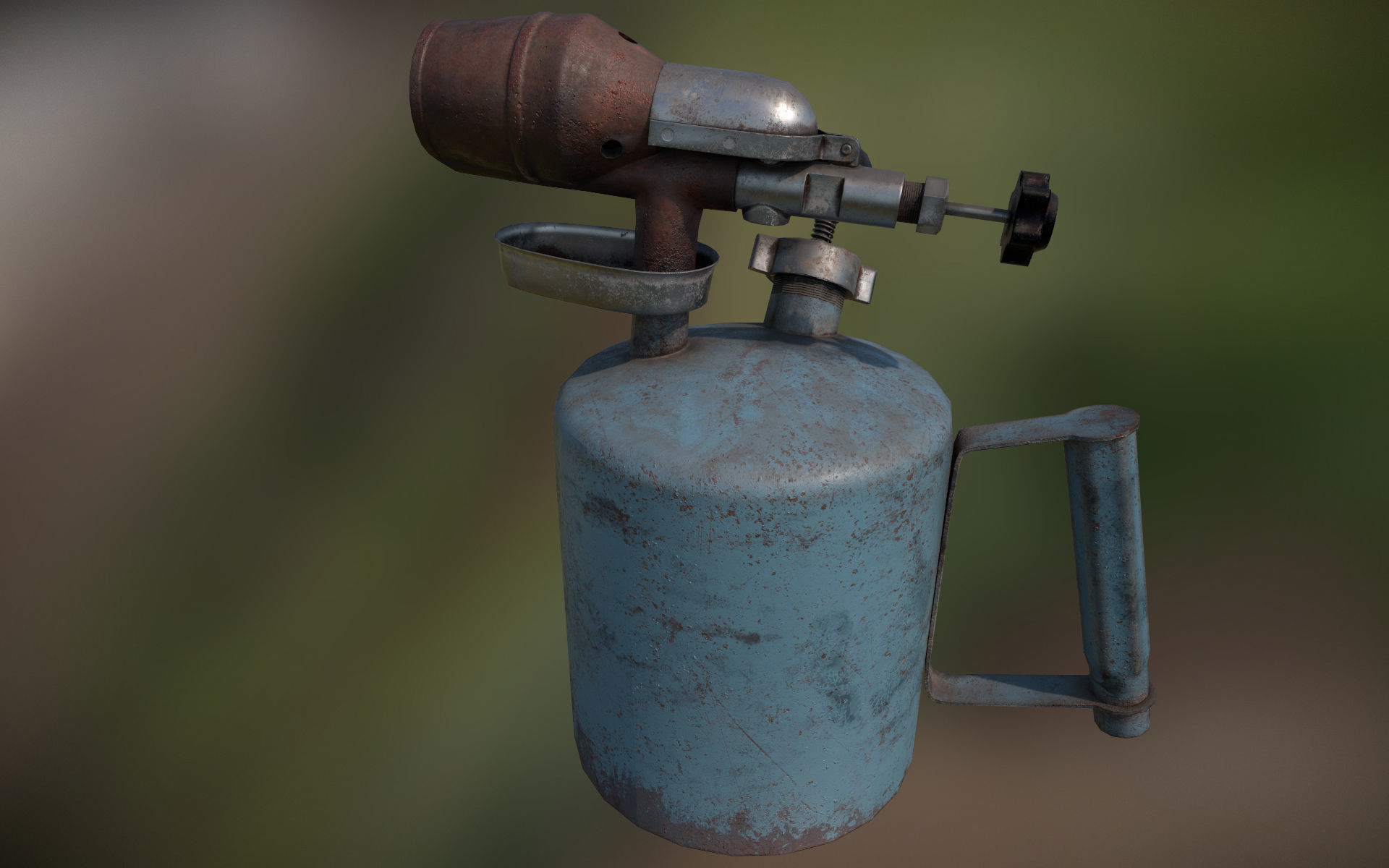 Old Soviet blowlamp Low-poly 3D model_6