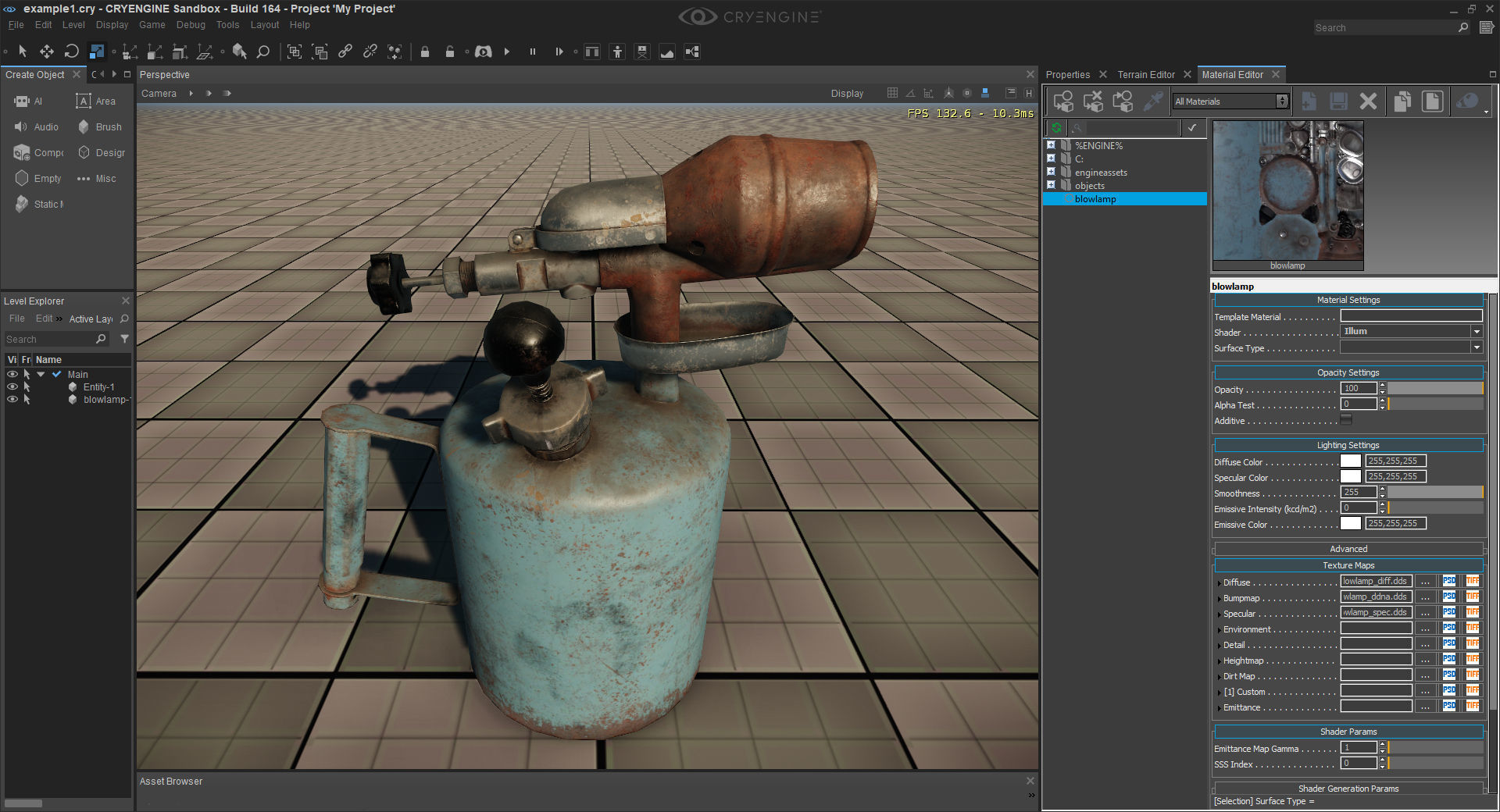 Old Soviet blowlamp Low-poly 3D model_2