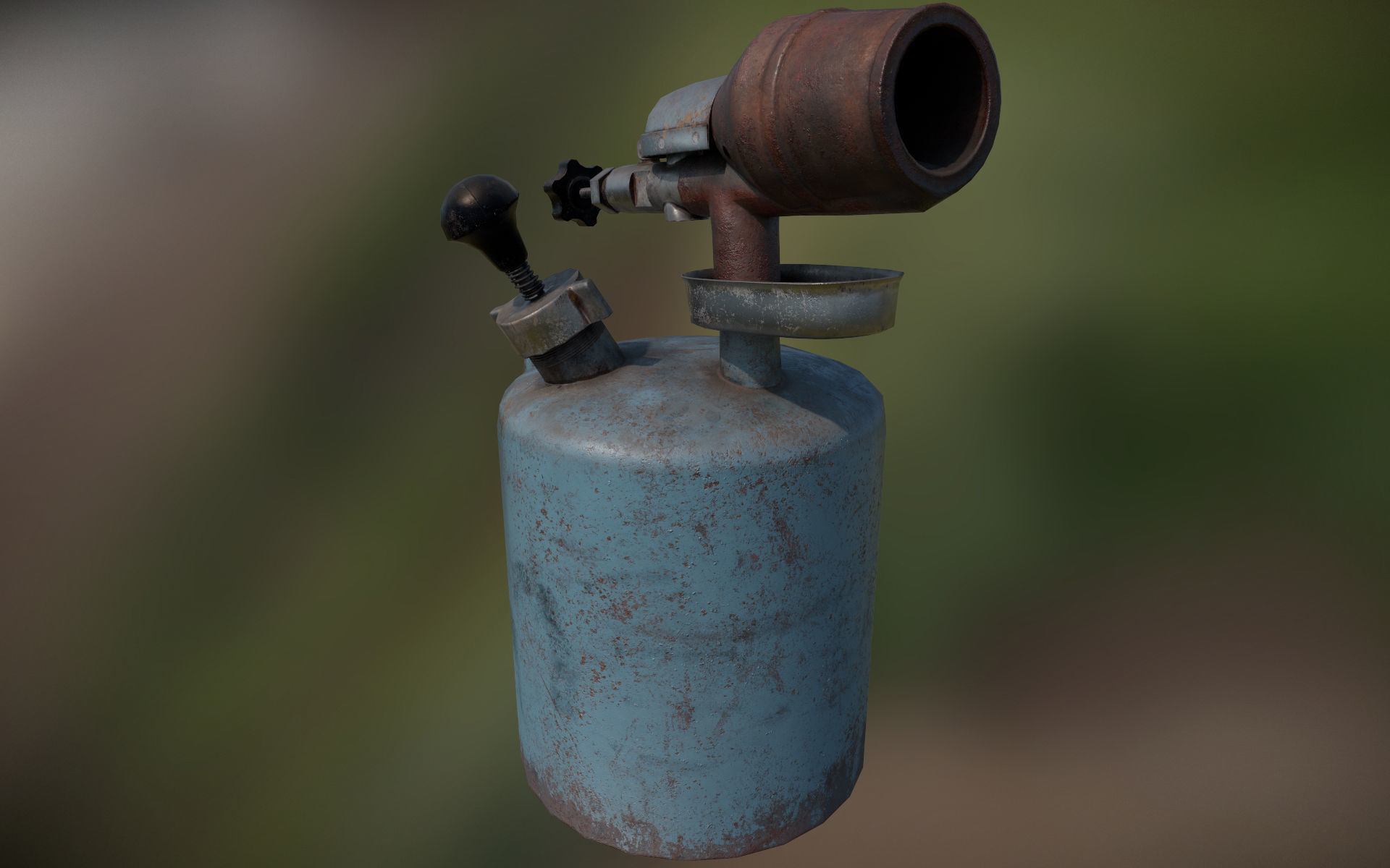 Old Soviet blowlamp Low-poly 3D model_9