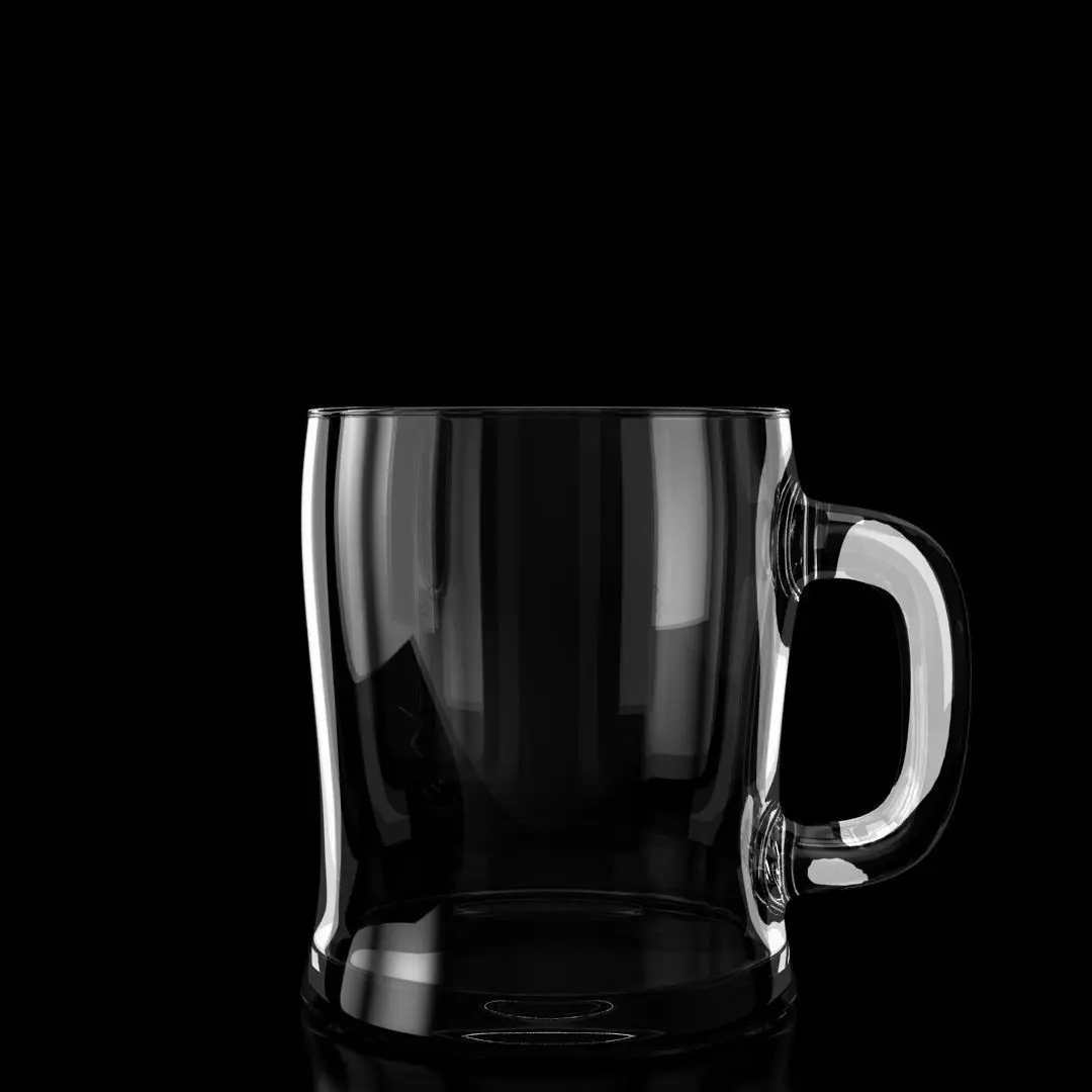 Beer Pint 001 - 50cl - High Poly 3D model_0