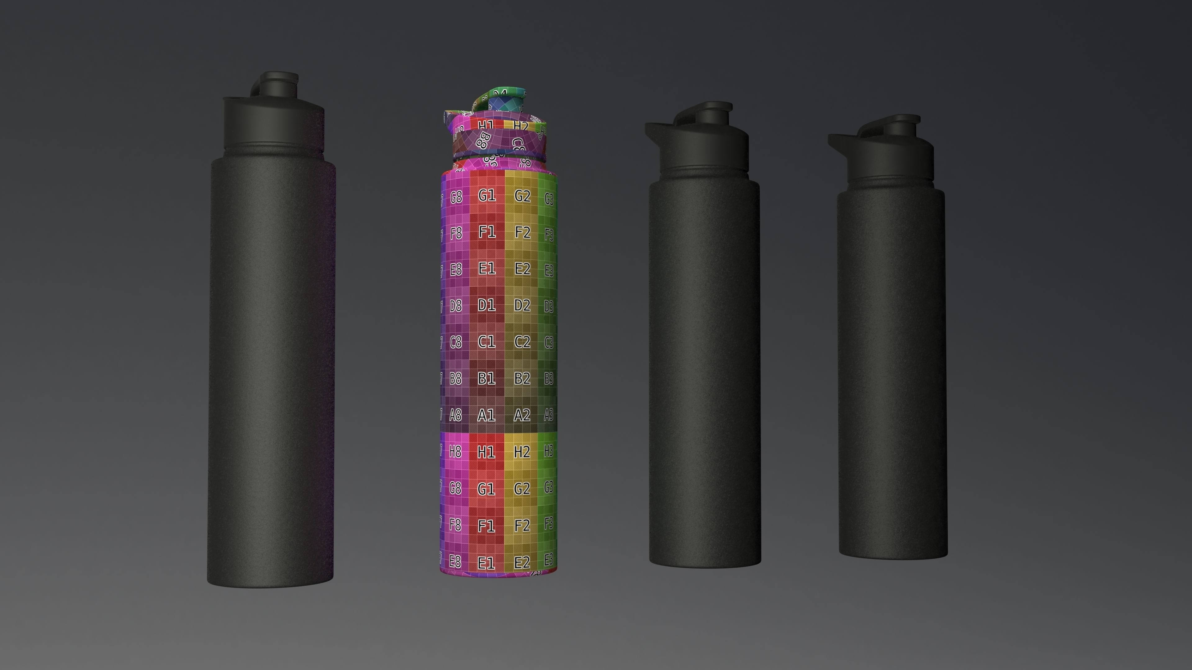 Water Bottle 04 3D model_3