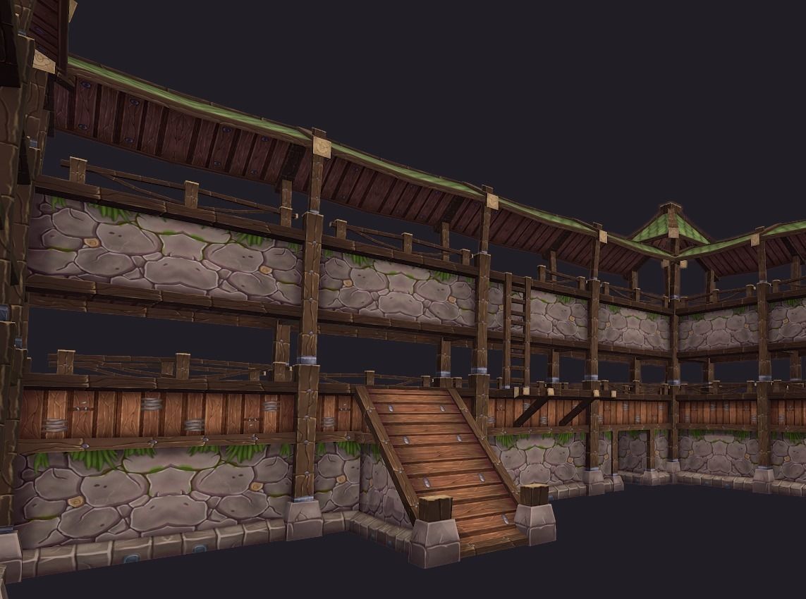 Medieval Fortress Pack Low-poly 3D model_1