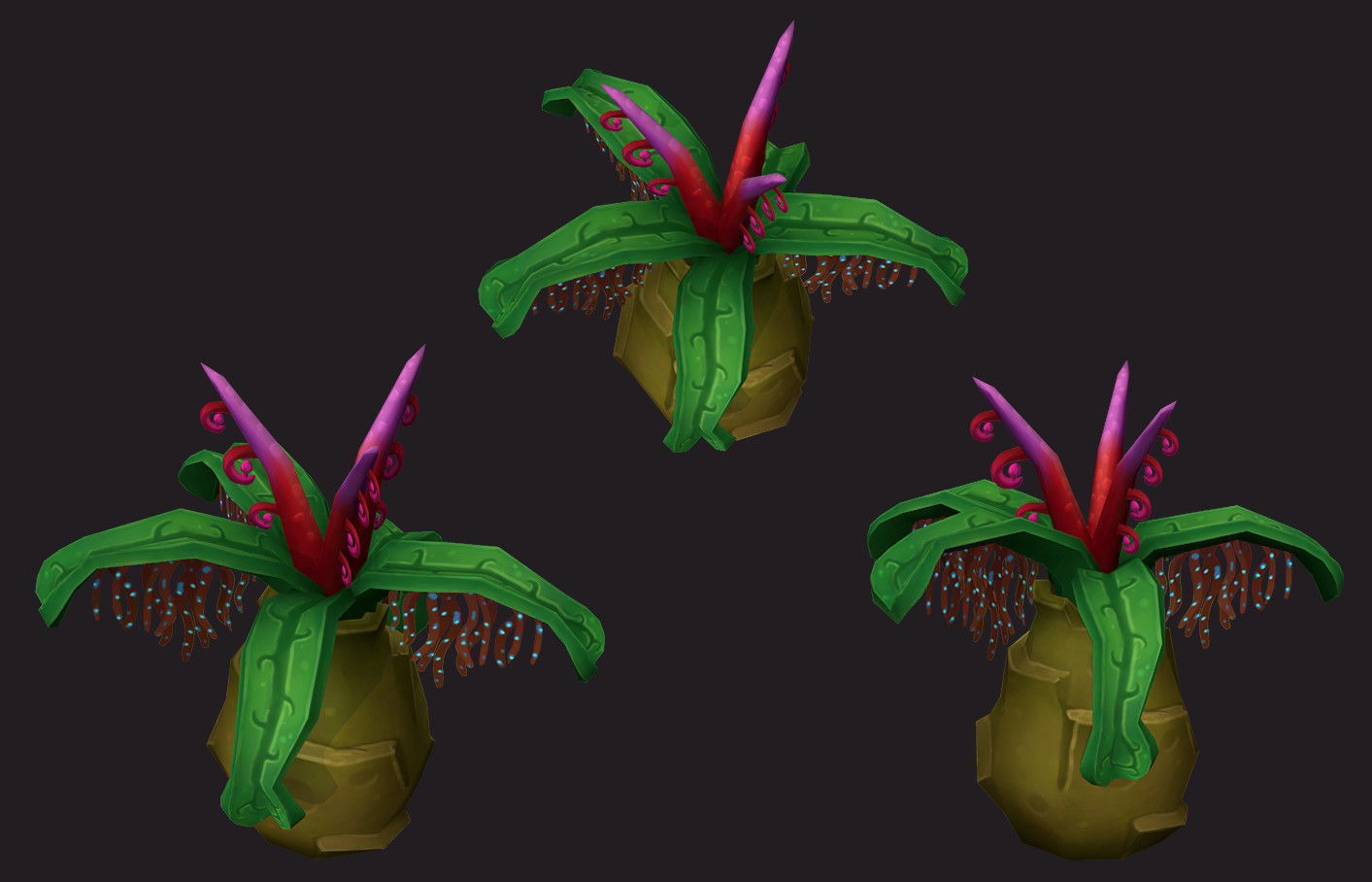 Fantasy Plants Pack Low-poly 3D model_4