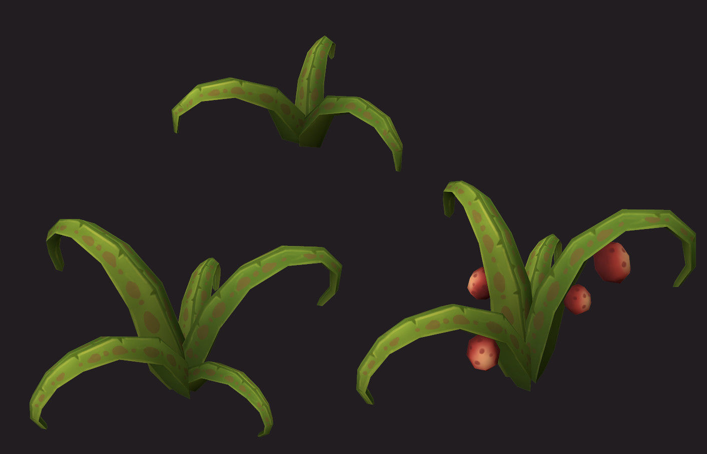 Fantasy Plants Pack Low-poly 3D model_2