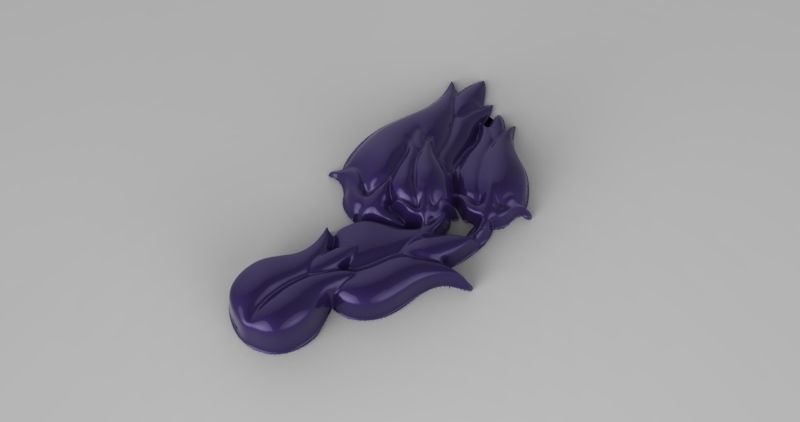 LALE tulip four Free 3D print model_1
