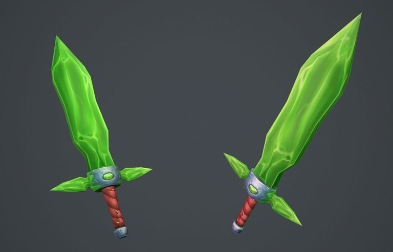 Fantasy RPG Weapon Pack Low-poly 3D model_4