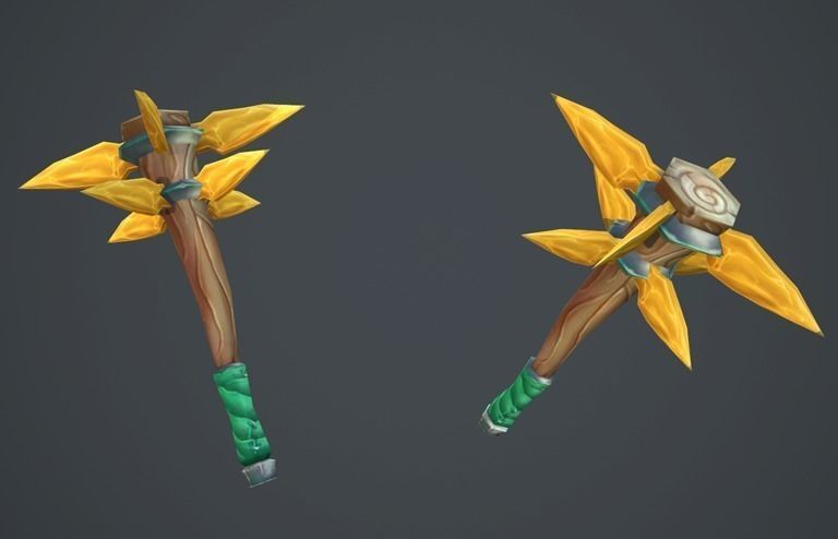 Fantasy RPG Weapon Pack Low-poly 3D model_6