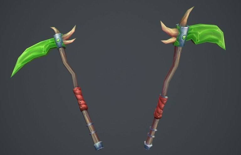 Fantasy RPG Weapon Pack Low-poly 3D model_8