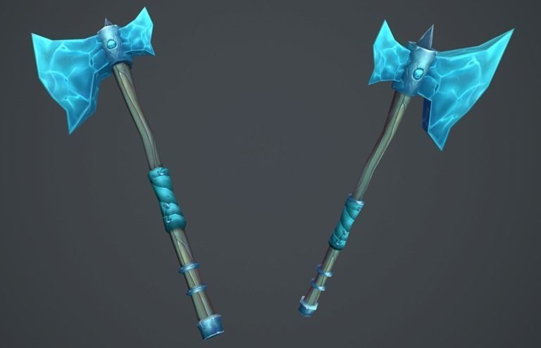 Fantasy RPG Weapon Pack Low-poly 3D model_5