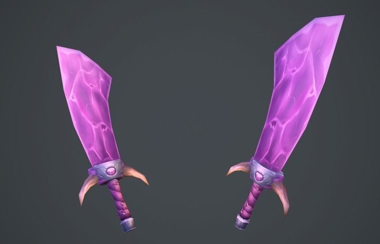 Fantasy RPG Weapon Pack Low-poly 3D model_7