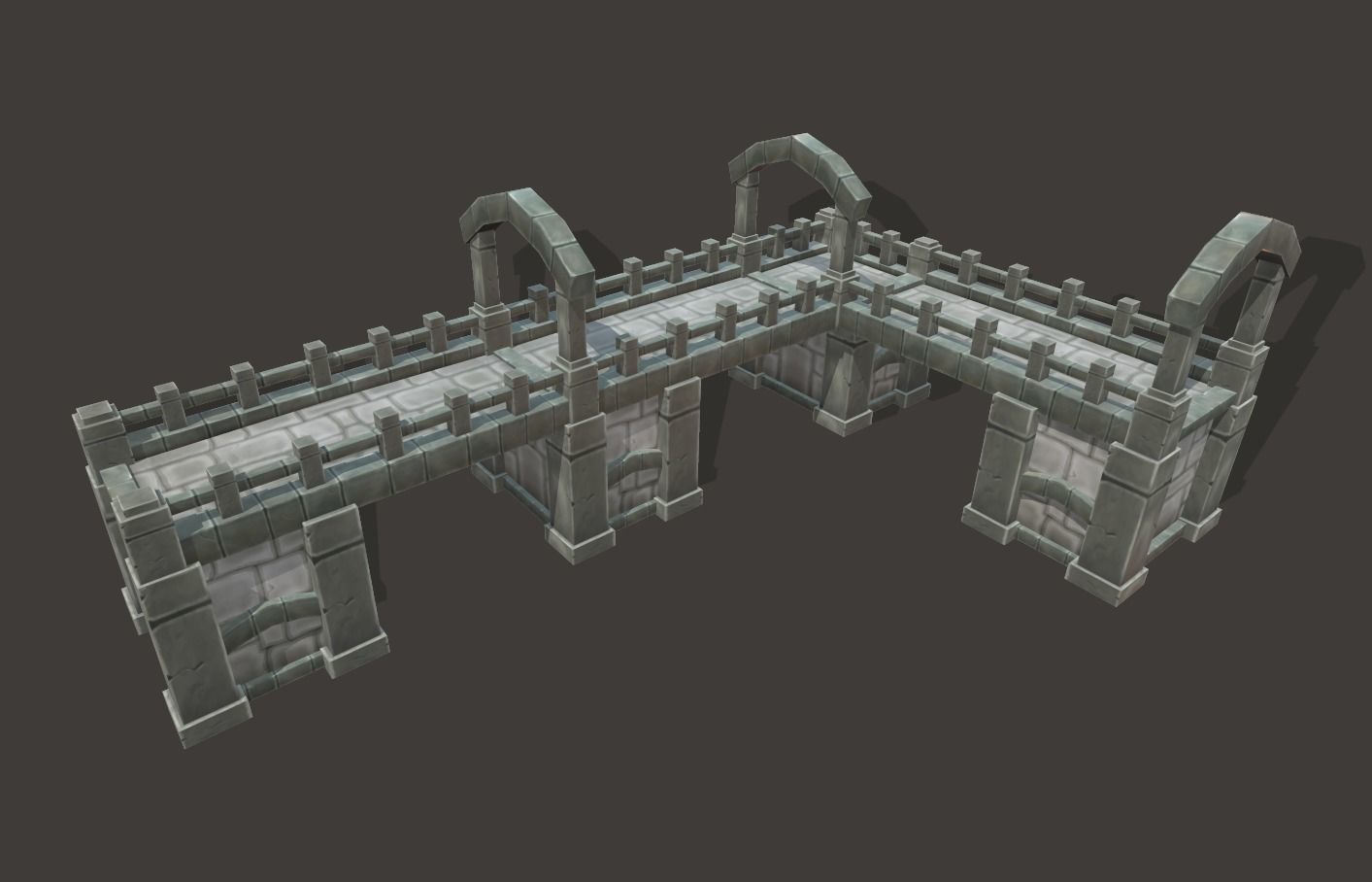 Medieval Bridge Pack 3D model_8