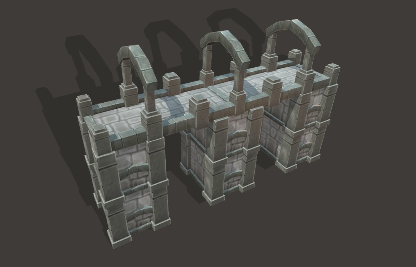 Medieval Bridge Pack 3D model_9