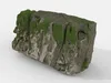 3D model Low-Poly Natural Rock with Green Moss VR / AR / low-poly ...