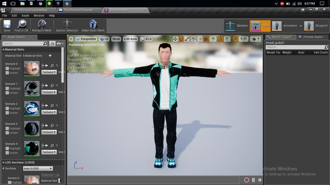 Smark Jacket lowpoly rigged Low-poly 3D model