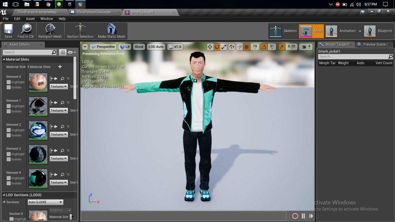 Smark Jacket lowpoly rigged Low-poly 3D model_0