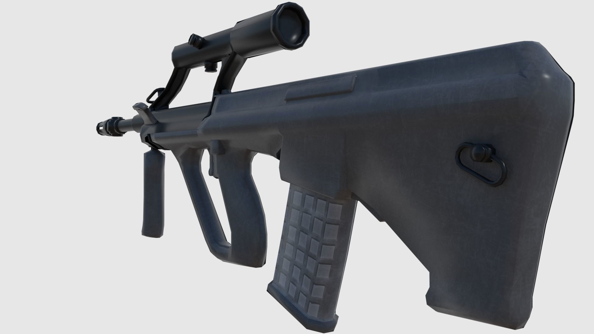 Steyr AUG Assault Rifle - Game Ready Low-poly 3D model_11