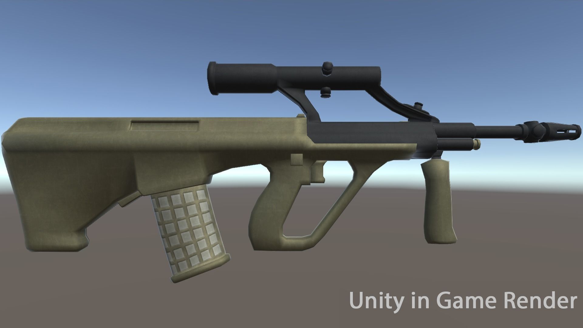 Steyr AUG Assault Rifle - Game Ready Low-poly 3D model_6