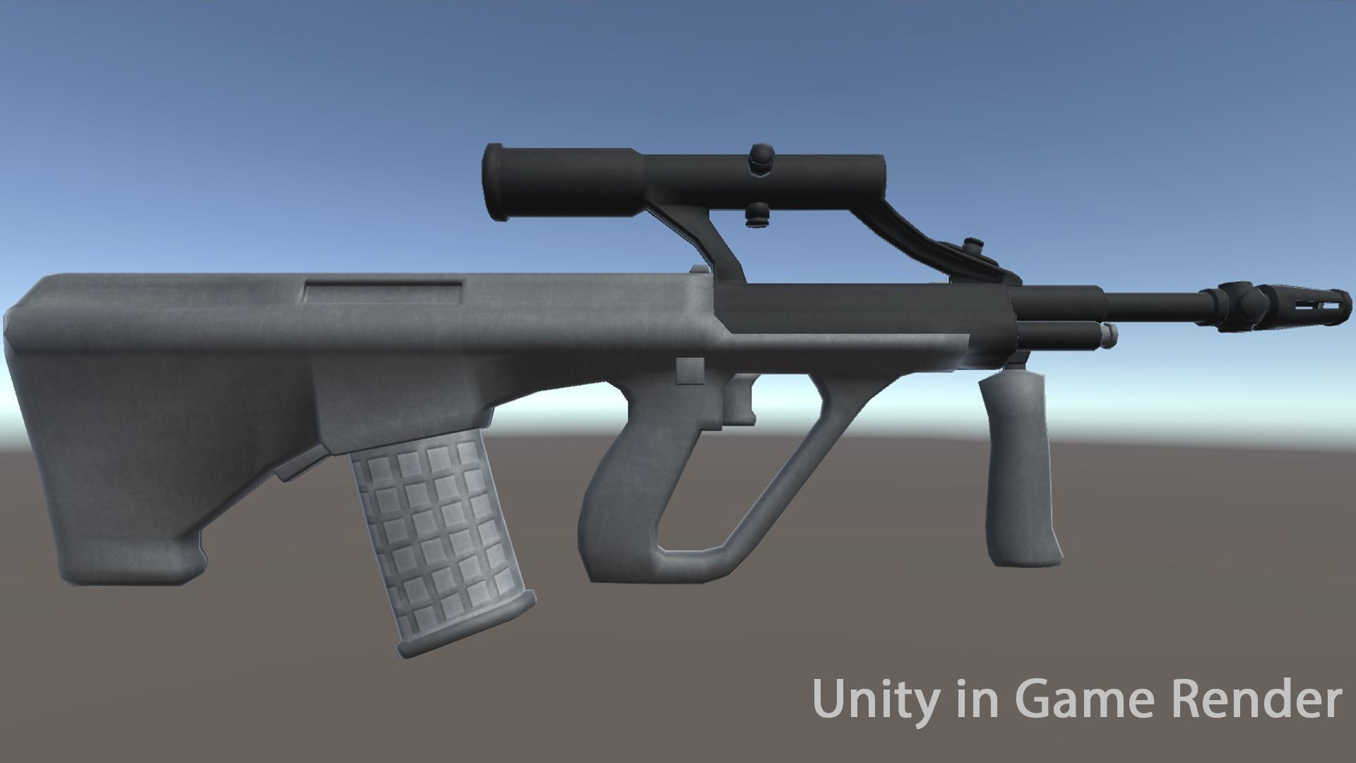 Steyr AUG Assault Rifle - Game Ready Low-poly 3D model_5