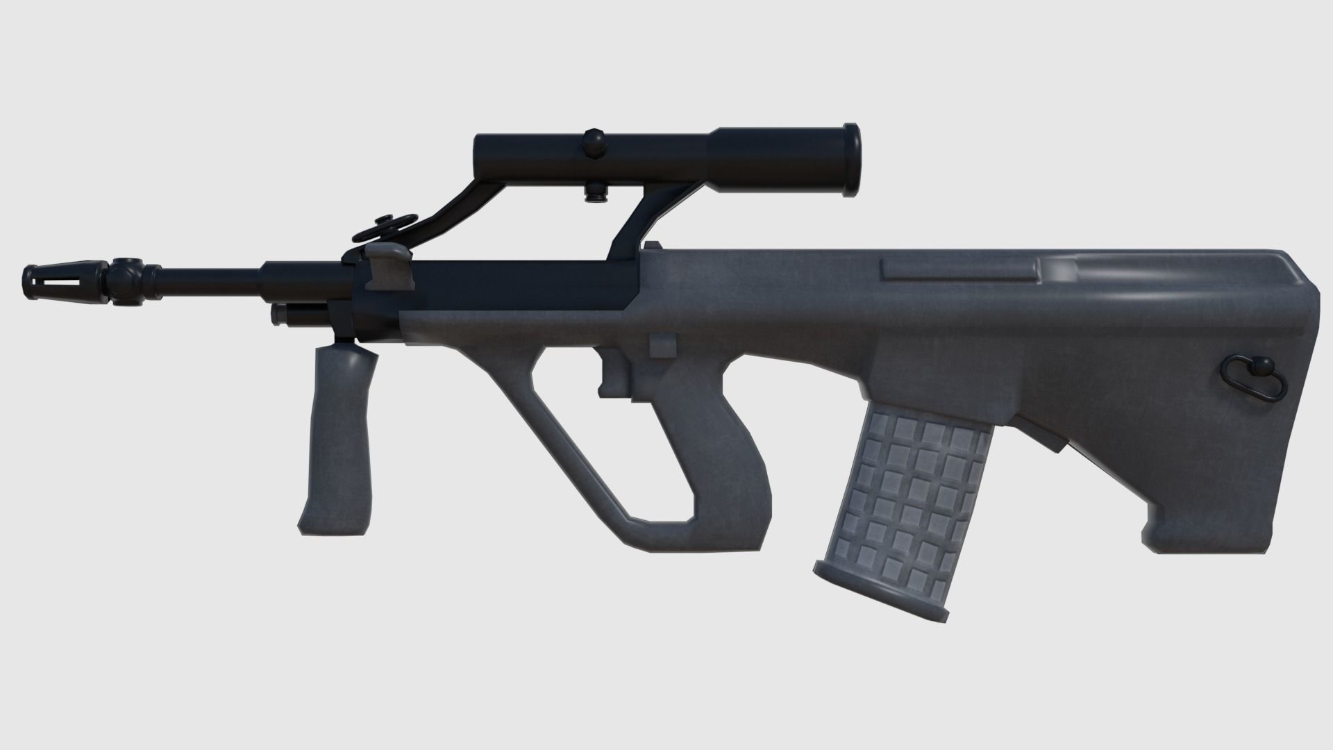 Steyr AUG Assault Rifle - Game Ready Low-poly 3D model_1