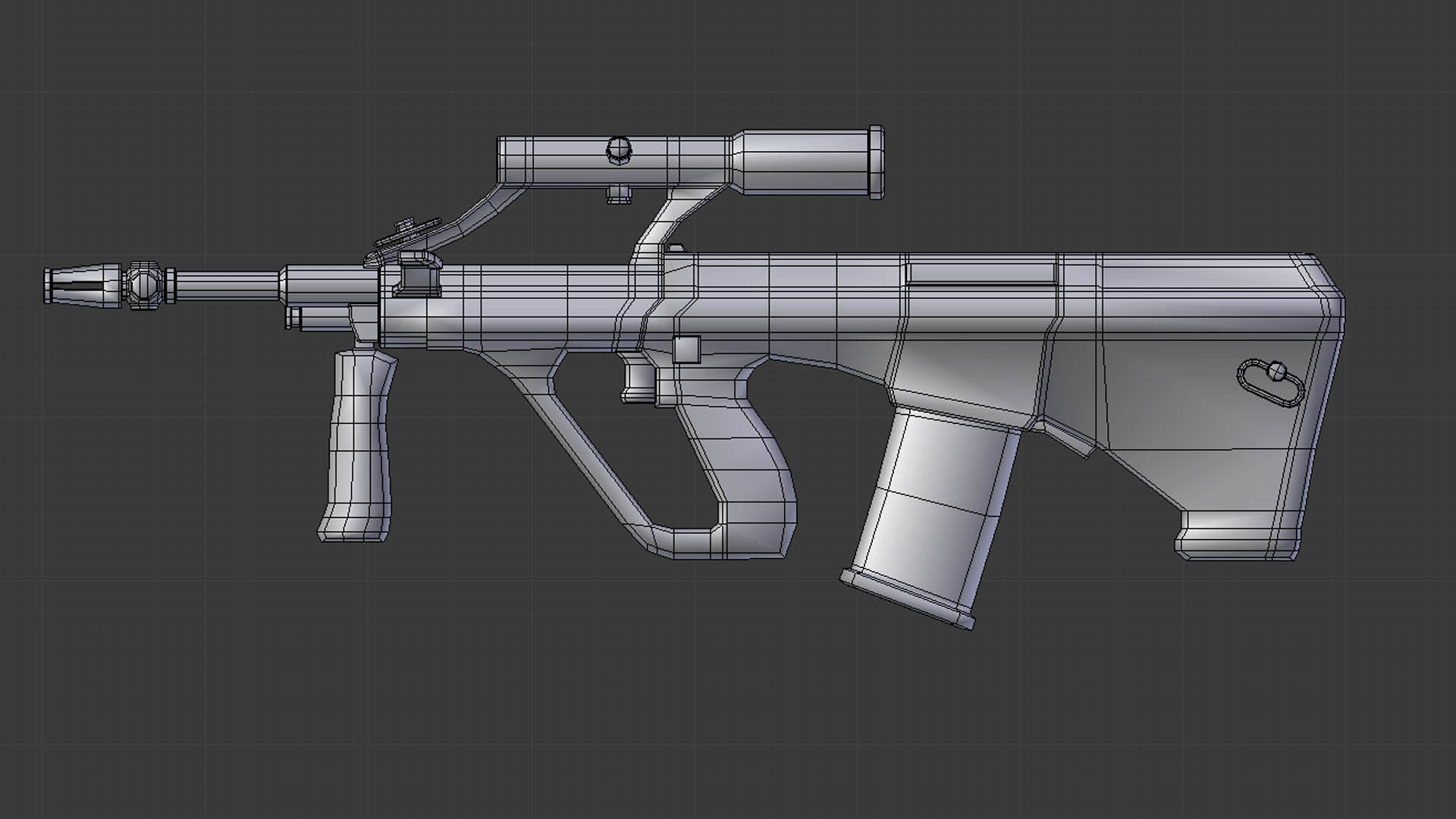 Steyr AUG Assault Rifle - Game Ready Low-poly 3D model_15
