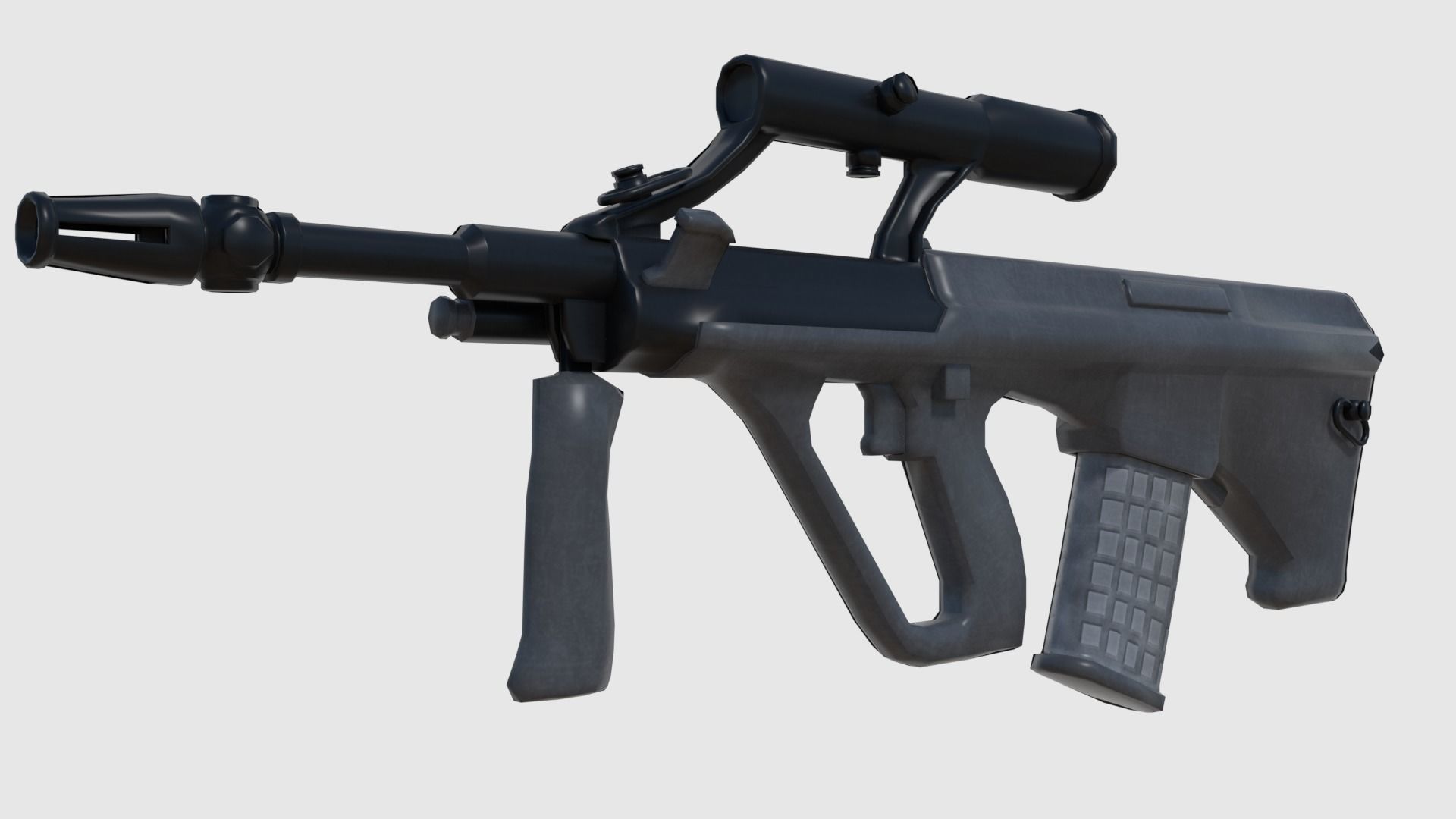 Steyr AUG Assault Rifle - Game Ready Low-poly 3D model_3
