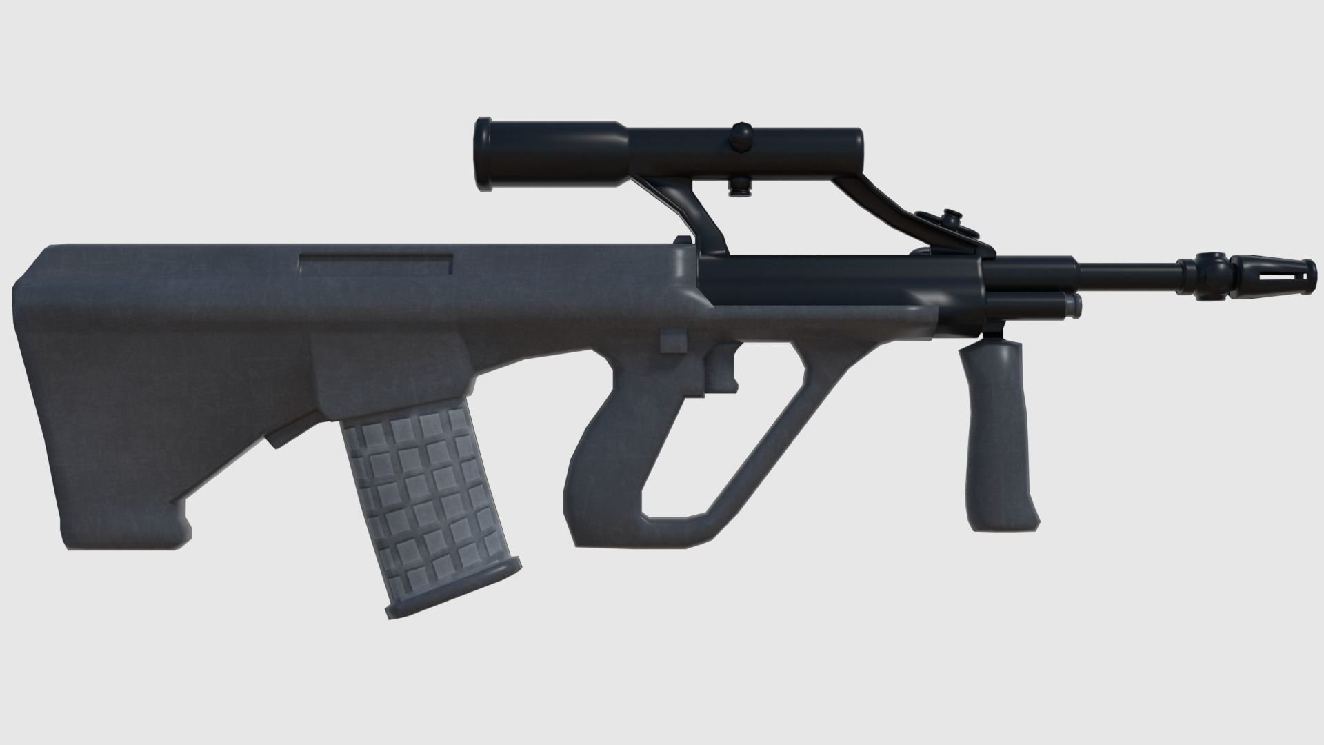 Steyr AUG Assault Rifle - Game Ready Low-poly 3D model_7