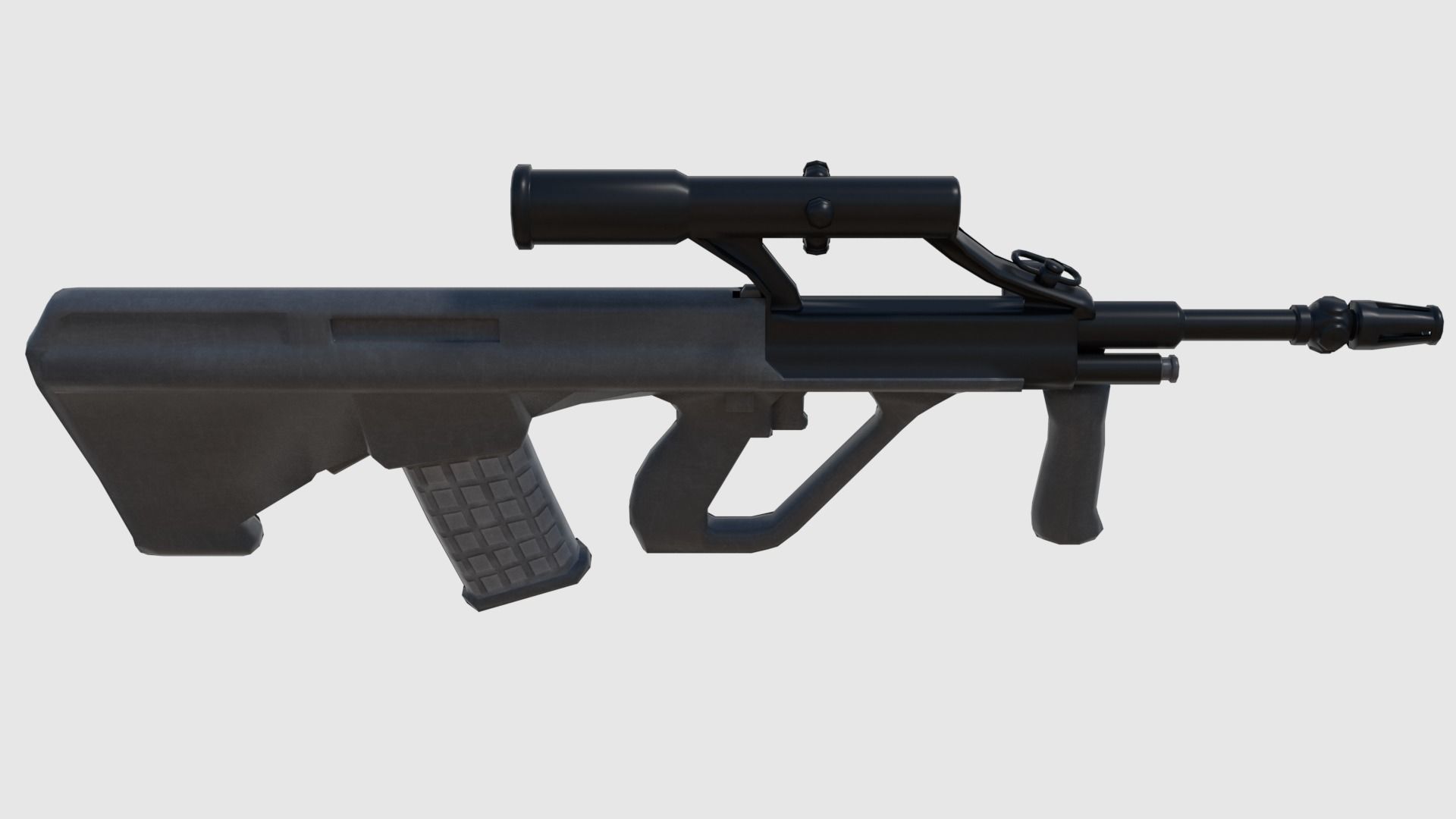 Steyr AUG Assault Rifle - Game Ready Low-poly 3D model_9