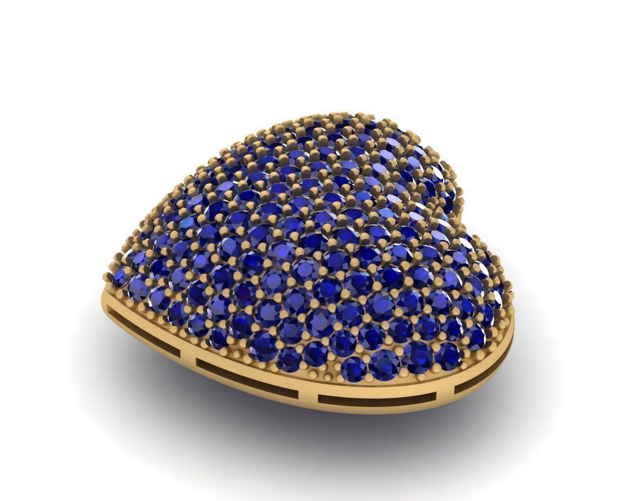 MGold036 - Beautiful Heart Pendant 3D print model_4