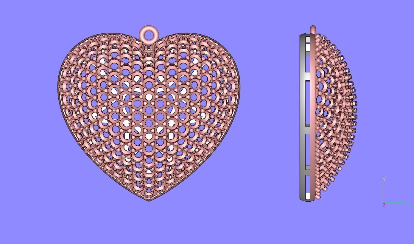 MGold036 - Beautiful Heart Pendant 3D print model_10