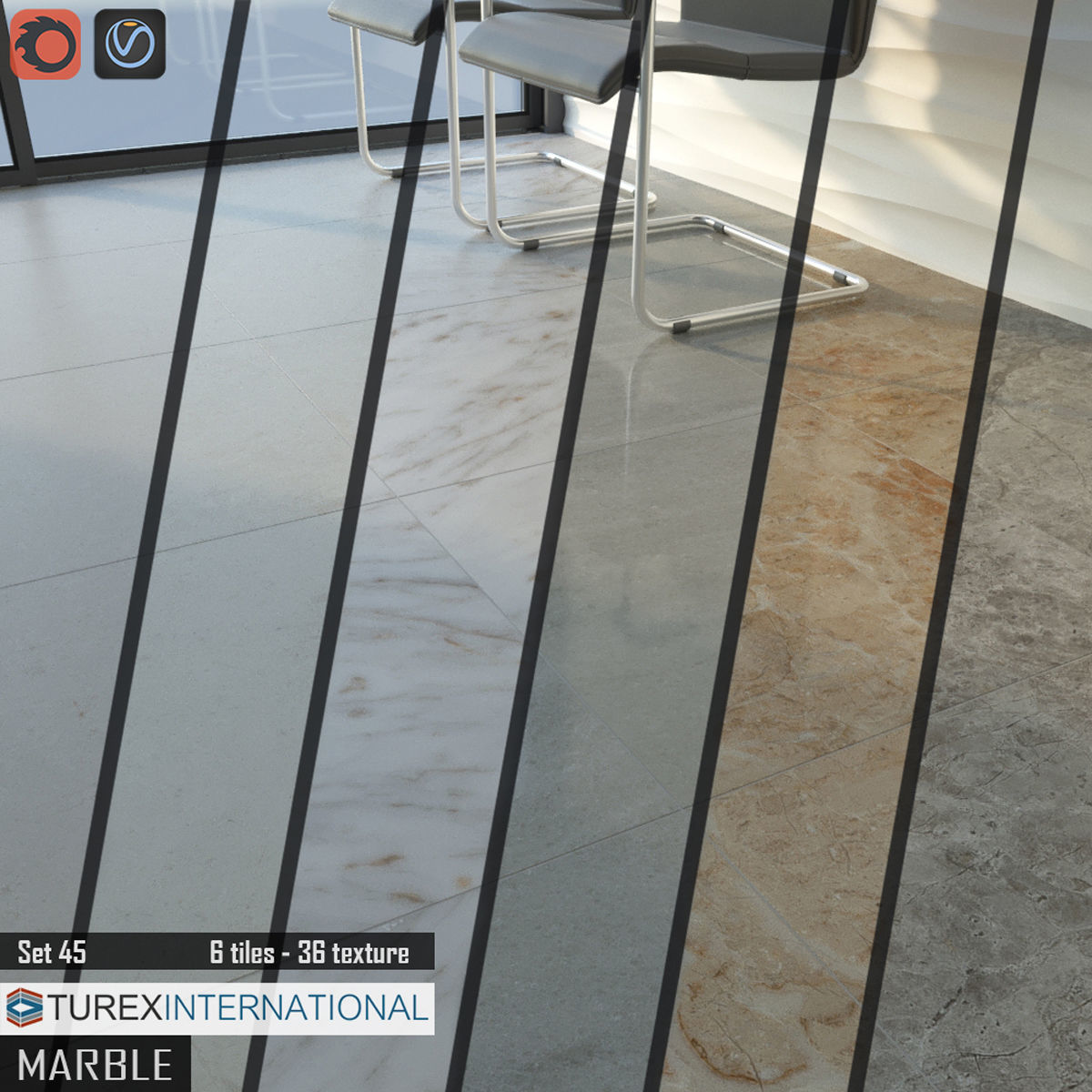 3d Turex International Marble Tiles Set Decoration Turex International Marble Tiles Set 3d Model Max Obj Fbx Mtl Mat 1