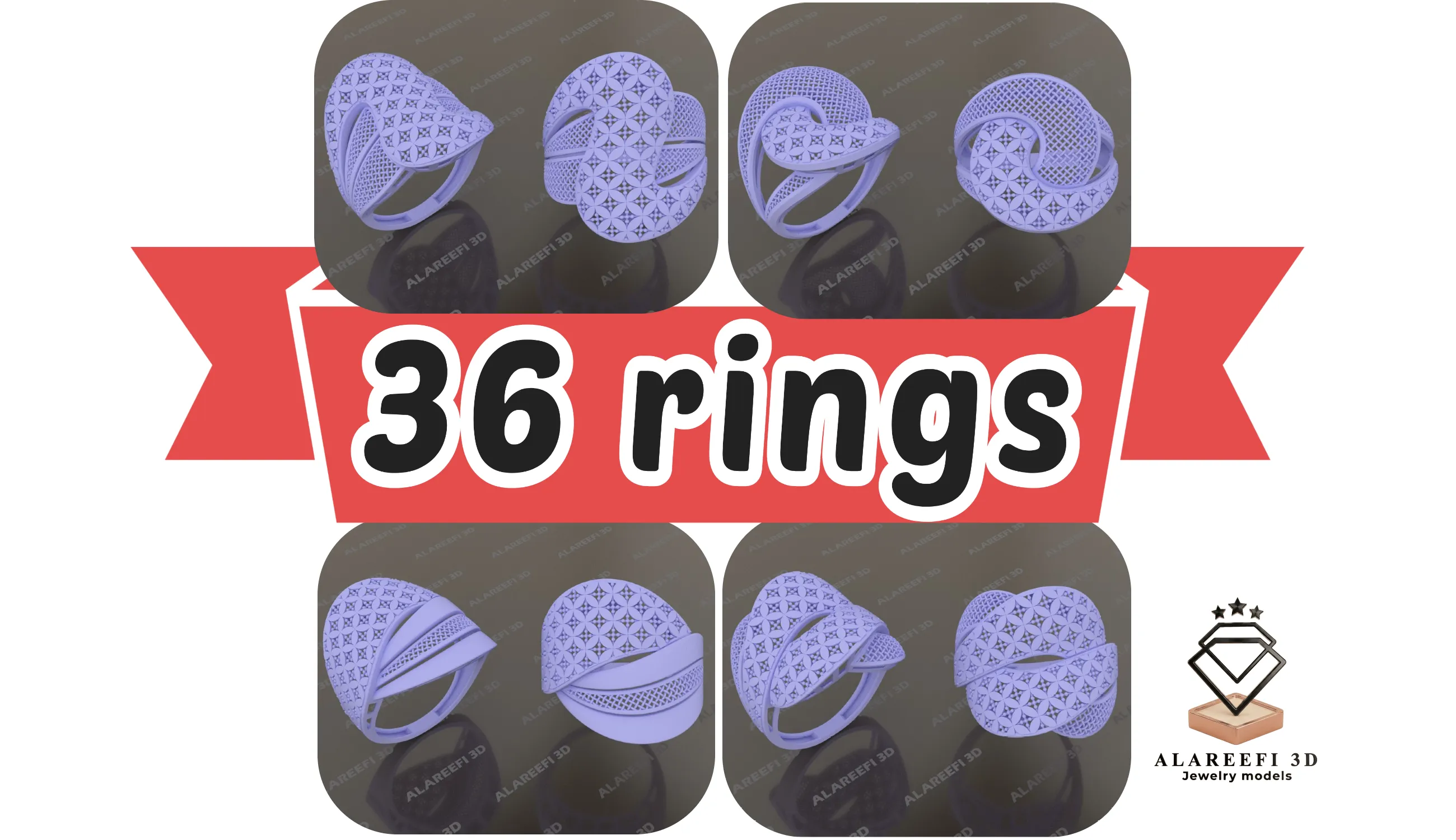 36 Turkish rings 3D print model