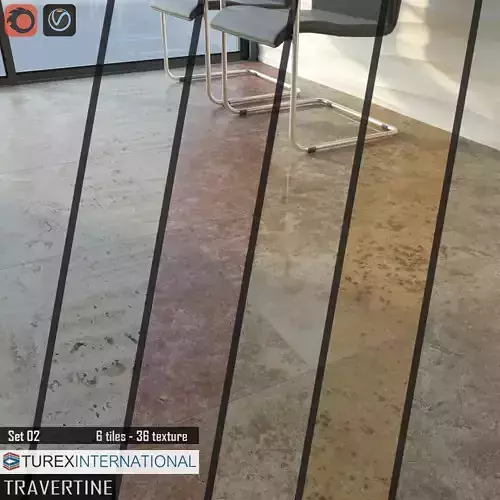 TUREX INTERNATIONAL Travertine Tiles Set